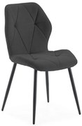 Черни трапезни столове в комплект от 4 броя Luna - Marckeric