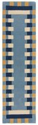 Синя ръчно изработена вълнена пътека 60x230 cm Kai Wool Border – Flair Rugs