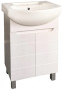 Долен шкаф за баня ICP 5041 NEW, PVC, бял, с умивалник, 50x42x85см