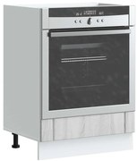 853763 vidaXL Шкаф за фурна, Lucca, сив сонома, инженерно дърво