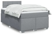 3288155 vidaXL Боксспринг легло с матрак, светлосиво, 120x200 см, плат