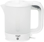 Електрическа кана Adler AD 1381, 900W, 0.5 л, 2 чаши и лъжичка, Защита от работа вода, Бял