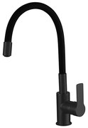 Aqualine - Кран за мивка с гъвкаво рамо LORE матов черен