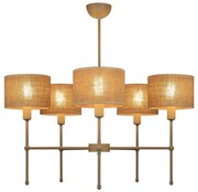 Полилей на пръчка MADELA 5xE14/40W/230V джут/бежов