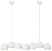 Бяло висящо осветително тяло с метален абажур Cupolo – Markslöjd