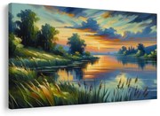 Картина на платно – Залез над езерото