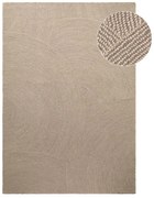 Бежов ръчно изработен вълнен килим 80x150 cm Calmio – Hanse Home