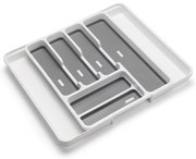 Сиво-бял сгъваем неплъзгащ се органайзер за прибори за хранене - Addis