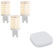 Комплект от 3 интелигентни G9 димируеми LED крушки 2.5W 250 lm 2700K-6500K вкл. Zigbee Smart Hub