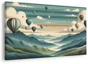 Картина на платно – Балони над планински пейзаж