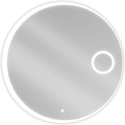 Mexen Ella осветено огледало за баня с козметично огледало, кръгло 90 см, LED 6000K, анти-пара - 9811-090-090-611-00