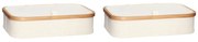 Комплект от 2 бежови текстилни органайзера Bamboo - Hübsch