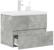 3324914 vidaXL Комплект мебели за баня от 2 части бетонно сив инженерно дърво