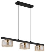 Globo 16055-3HG - LED Пендел HIGGINS 3xGX53/6W/230V опушен/кафяв