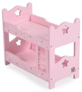 Moni toys  -  Дървена мебел за кукла - двуетажно легло A003