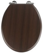 Тъмна тоалетна седалка с лесно затваряне Wenge, 43 x 37 cm - Wenko