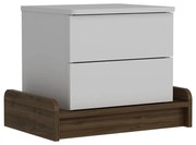 Бяло нощно шкафче Marina - Kalune Design