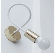 Стенно осветително тяло OXFORD 1xE27/15W/230V златисто/бяло