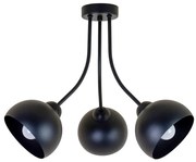 Плътно монтиран полилей QUEEN 3xE27/15W/230V, черен