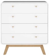 Бял висок скрин 80x88 cm Caitlin – Støraa