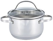 Tенджера с борд и отвори за течност Voltz V51210D18, 18 см, 2.6 литра, Индукция, Инокс