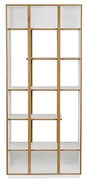 Бяла етажерка за книги от дъб 90x210 cm Newbury - Woodman