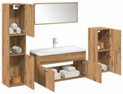 3328598 vidaXL Комплект мебели за баня от 5 части Дъб артизан инженерно дърво
