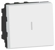 Legrand Кръстат ключ 2 мод. цвят бял Easy-Led Mosaic NEW  - 077021L