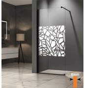 Статичен параван ICS 113B/90 BLACK PROFILE, 90х200см, 8мм