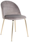 Светлосиви кадифени трапезни столове в комплект от 2 броя Geneve - House Nordic