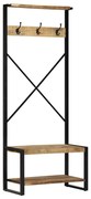 4015961 vidaXL S Закачалка за дрехи 80x40x190 cm Масивна груба дървесина Манго
