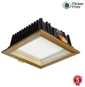 APLED - LED Лампа SQUARE WOODLINE LED/6W/230V 4000K 12x12 см пепел масивнo дървo