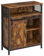 Скрин с плъзгаща врата FIRA кафяво/черно