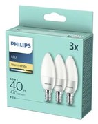 КОМПЛЕКТ 3x LED Крушка Philips B35 E14/5,5W/230V 2700K