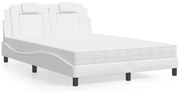 3208797 vidaXL Легло Viana без матрак, бяло, 140x200 см, изкуствена кожа