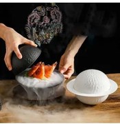 Horecano - Порцеланова купа за презентация с капак ф16,5xh10см ATLAS WHITE-(HC-56764)