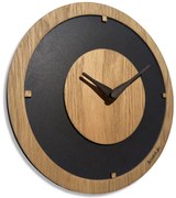 Дъб Flow Дървен стенен часовник - 30 cm