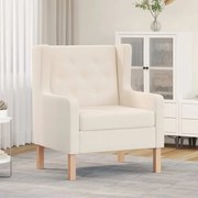 245449 vidaXL Фотьойл, кремавобял, текстил