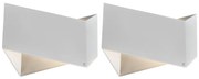 Комплект от 2 дизайнерски стенни лампи бели - Fold