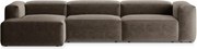 Кафяв ъглов диван (ляв ъгъл) Bergamo – Cosmopolitan Design