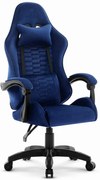 Геймърски стол HC-1000 NAVY - кадифена тъкан