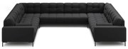 Тъмносив ъглов диван ("U" форма) Bali – Cosmopolitan Design
