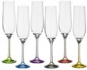 Стъклена чаша за шампанско 190мл RAINBOW(40729)