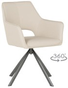 Трапезен стол READING 2 силиконова кожа - капучино 04