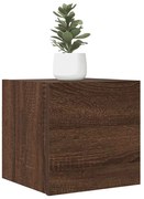 815141 vidaXL Стенен ТВ шкаф, кафяв дъб, 30,5x30x30 см