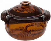 Гювеч от троянкса керамика 3.5л кафяв /КК - Horecano