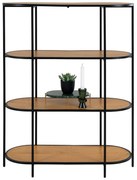 Черна етажерка в дъб 36x111 cm Vita - House Nordic