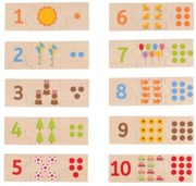 Bigjigs - Дървен пъзел - Цифри