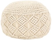 248090 vidaXL Ръчно изработен пуф в макраме, 45x30 см, памук