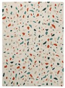 Кремав ръчно изработен памучен килим подходящ за пране 140x200 cm Terrazzo Marble – Lorena Canals